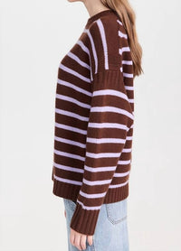 White + Warren - Striped Crewneck Sweater