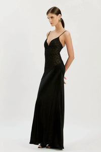 Bardot - Aralia Lace Satin Maxi Dress