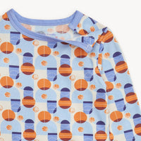 magnetic me Kid's Magnetic Pajama Set in hoops there it is - kids' sleepwear - detail view