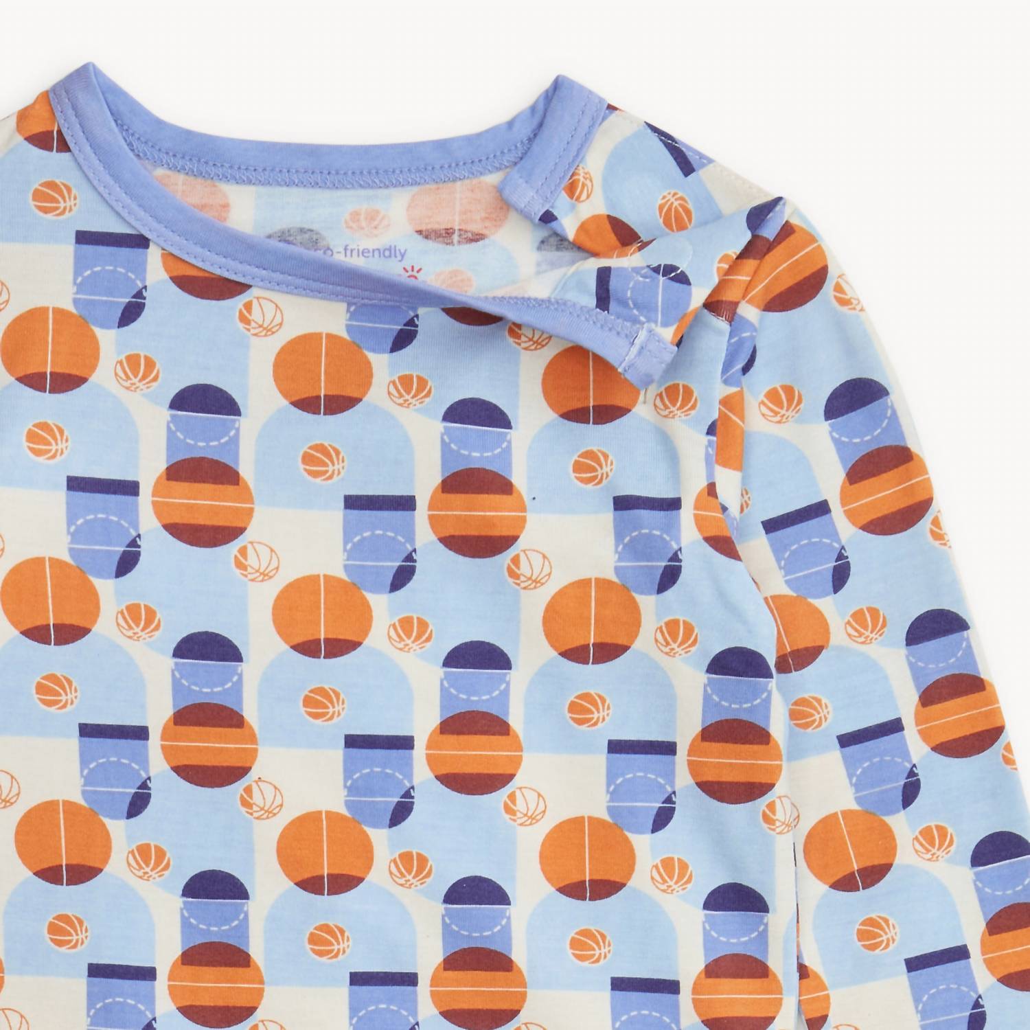 magnetic me Kid's Magnetic Pajama Set in hoops there it is - kids' sleepwear - detail view