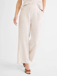 Nic + Zoe - Pinstripe Gauze Wide Leg Pant