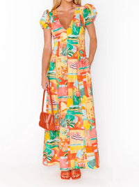 Show Me Your Mumu Winnie Maxi Dress in postcards from italia print - women's dress
