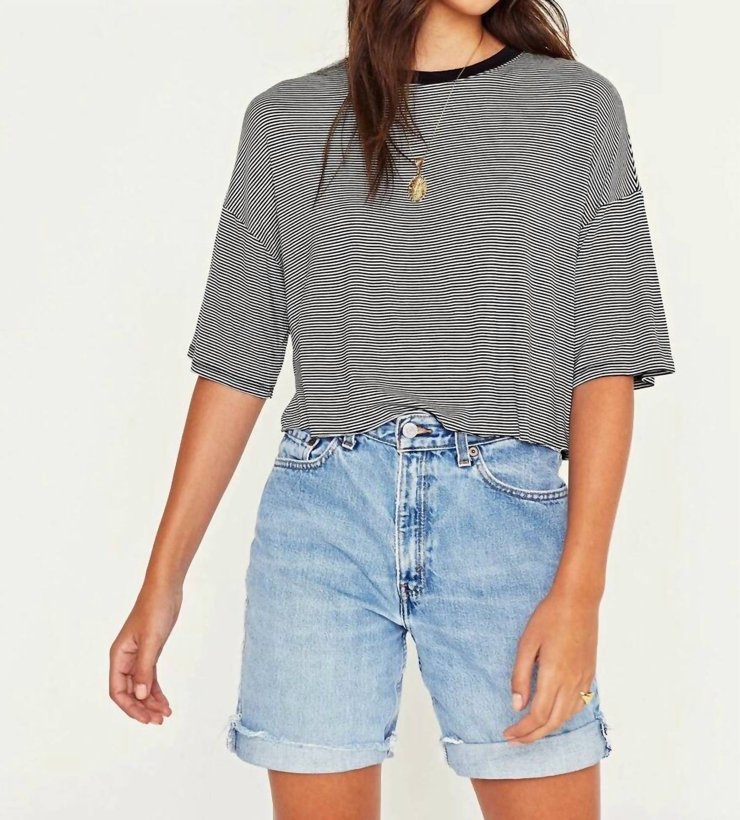 Project Social T - Briar Striped Crewneck Top
