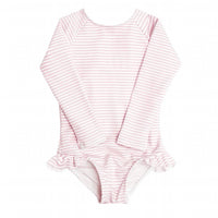 Minnow - Girls Stripe Rashguard One Piece