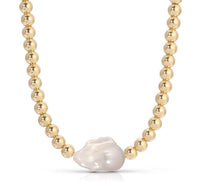Eklexic - Women's Poppy Horizontal Pearl & Bead Necklace