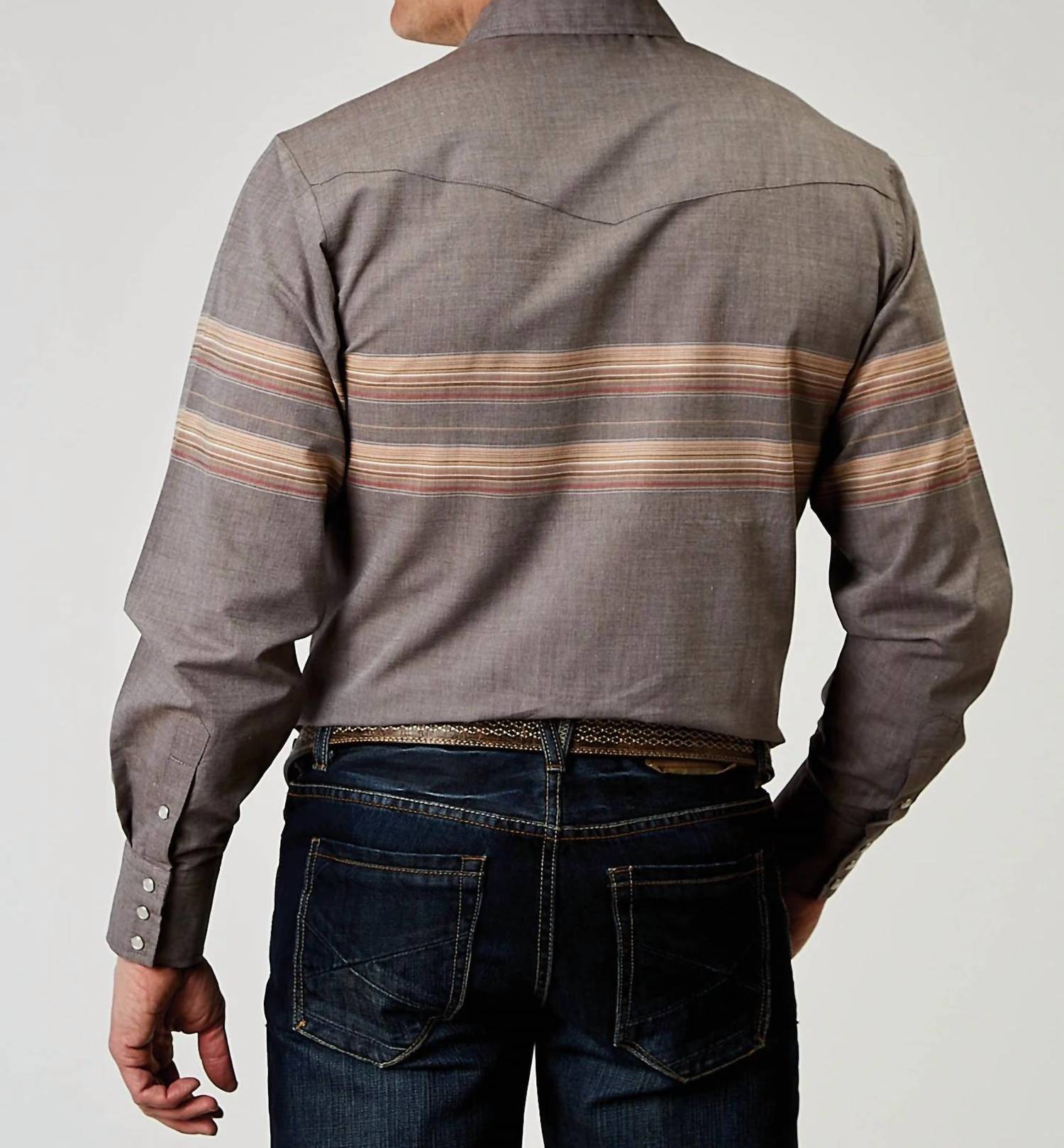 Roper - Button Down Border Stripe Shirt