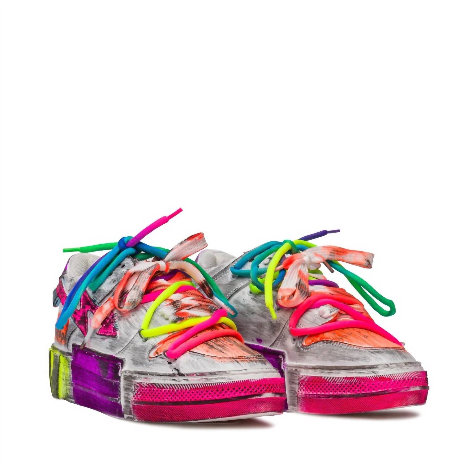 Cristianzerotre - Women's Strong 300 Rainbow Riot Sneakers