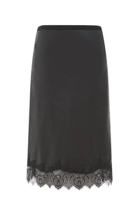 Gold Hawk - Faux Leather Bias Skirt