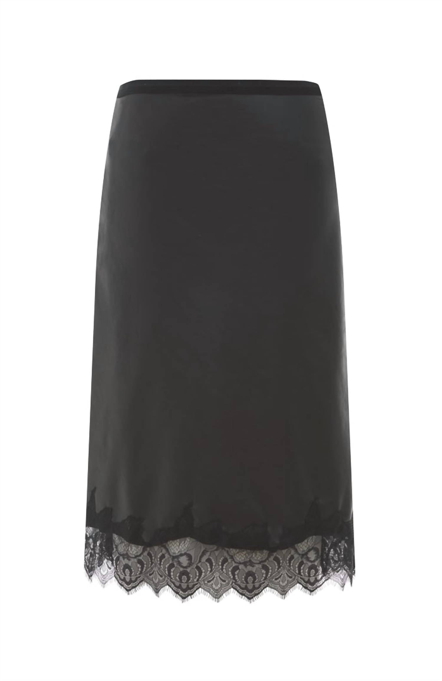 Gold Hawk - Faux Leather Bias Skirt