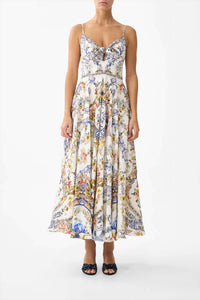 Camilla - Tie Front Long Midi Dress