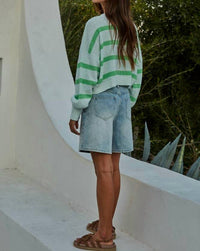 By Together - Striped Crewneck Long Sleeve Top