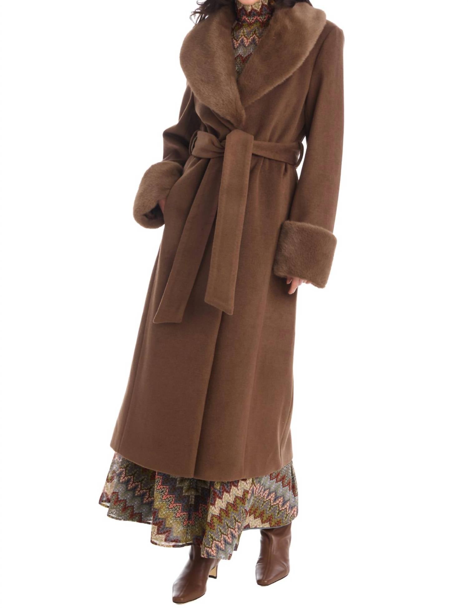 ALLISON NEW YORK Valencia Coat in mocha - women's jacket - view 7