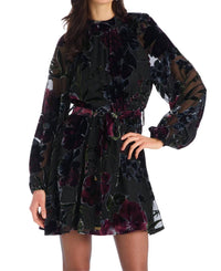 ALLISON NEW YORK Hannah Mini Dress in black floral 1 - women's dress - view 4