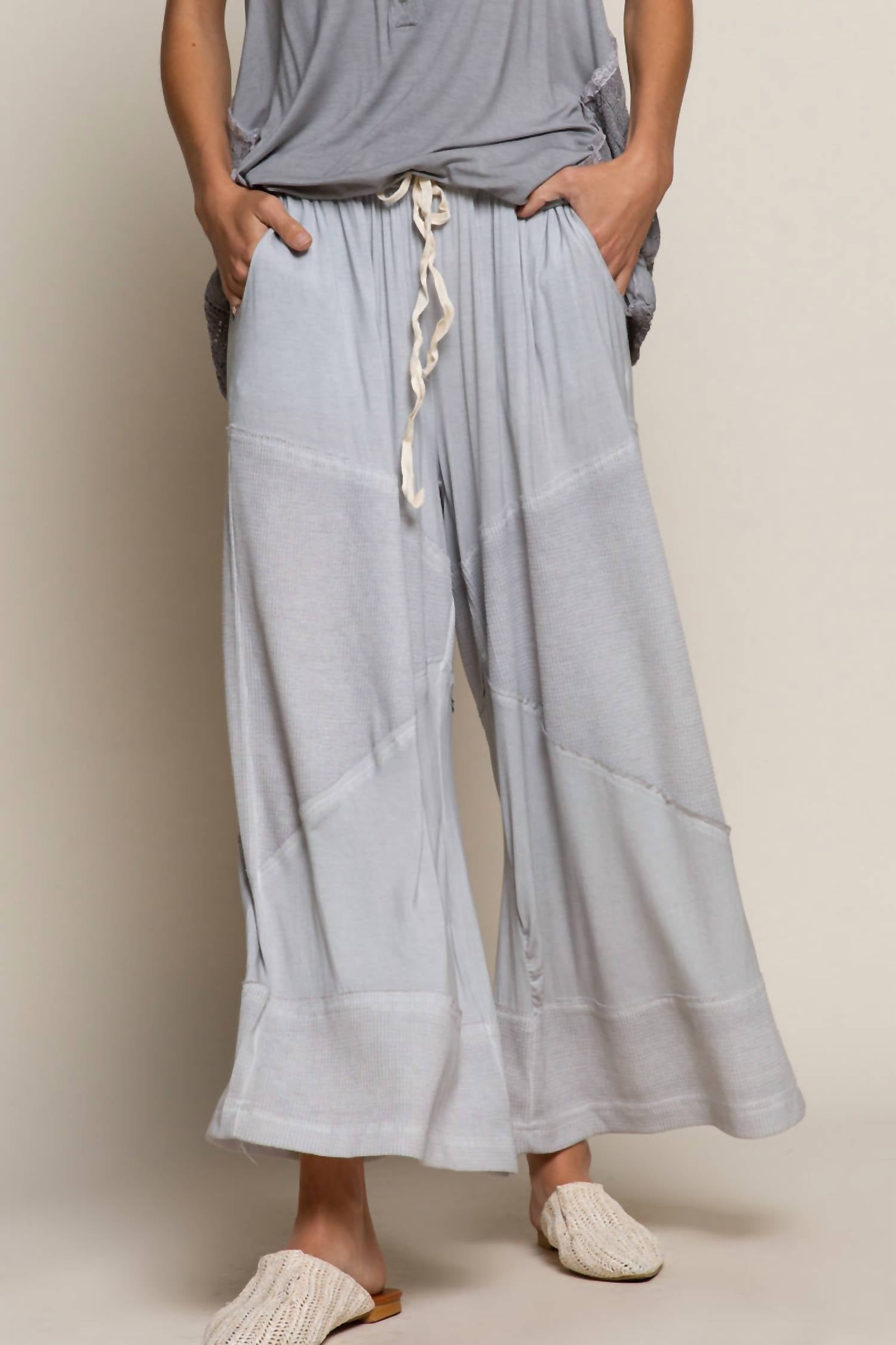 Contrast Knit Culottes