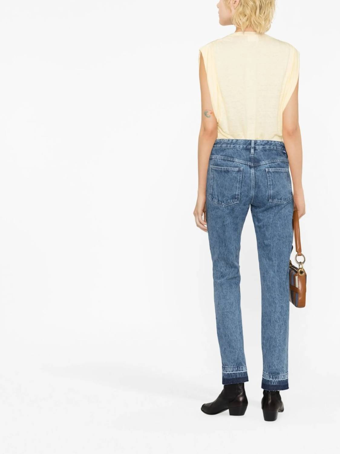 ISABEL MARANT Kotty Crewneck Tee in yellow - women's blouse - alternate view
