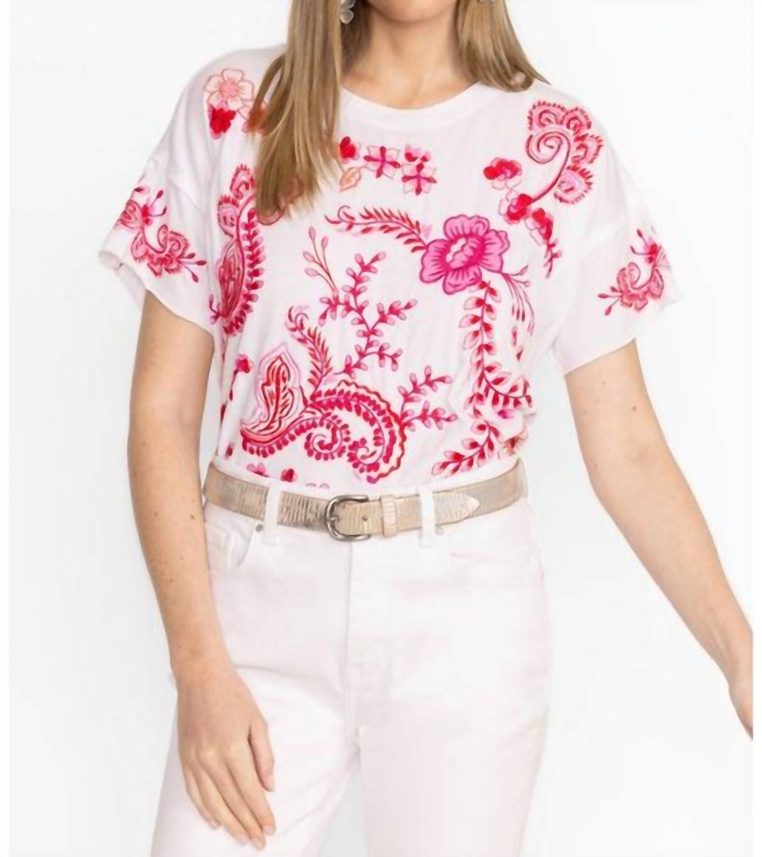 Johnny Was - CASSIA RAW DETAIL SWING TEE