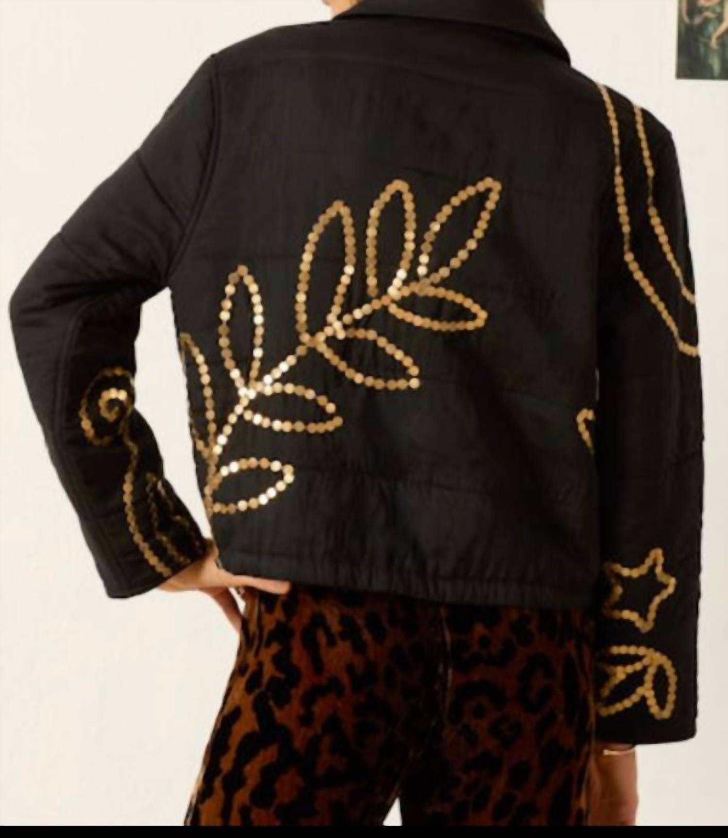 ALIX OF BOHEMIA Lex Moondrift Coin Jacket in black - women's jacket - detail view