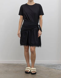 Collective - Lace Hem Wrap Mini Dress