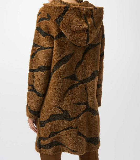 Joseph Ribkoff - Hooded Animal Print Coat