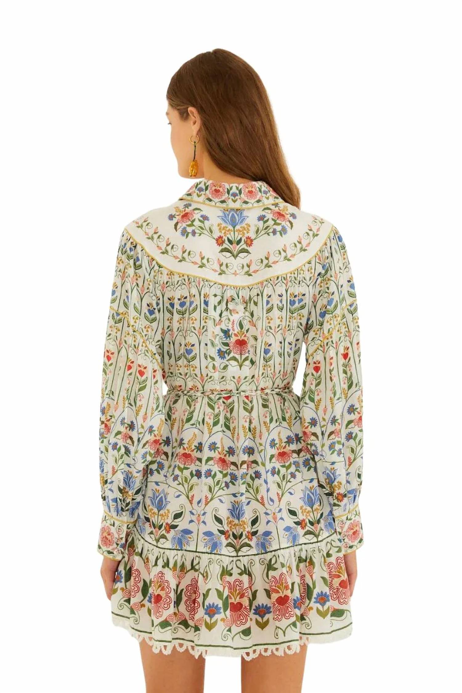 Farm Rio - Stitched Garden Mini Shirtdress