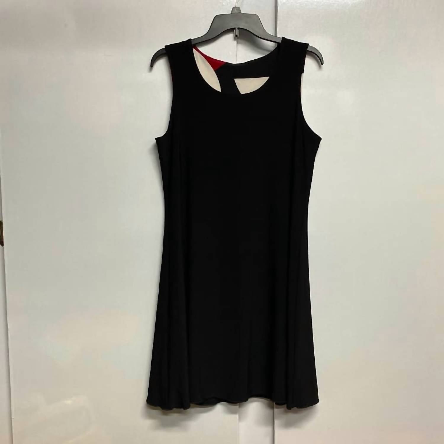 Compli K Women's Reversable Tank Dress in red blk white black - women's dress - detail view