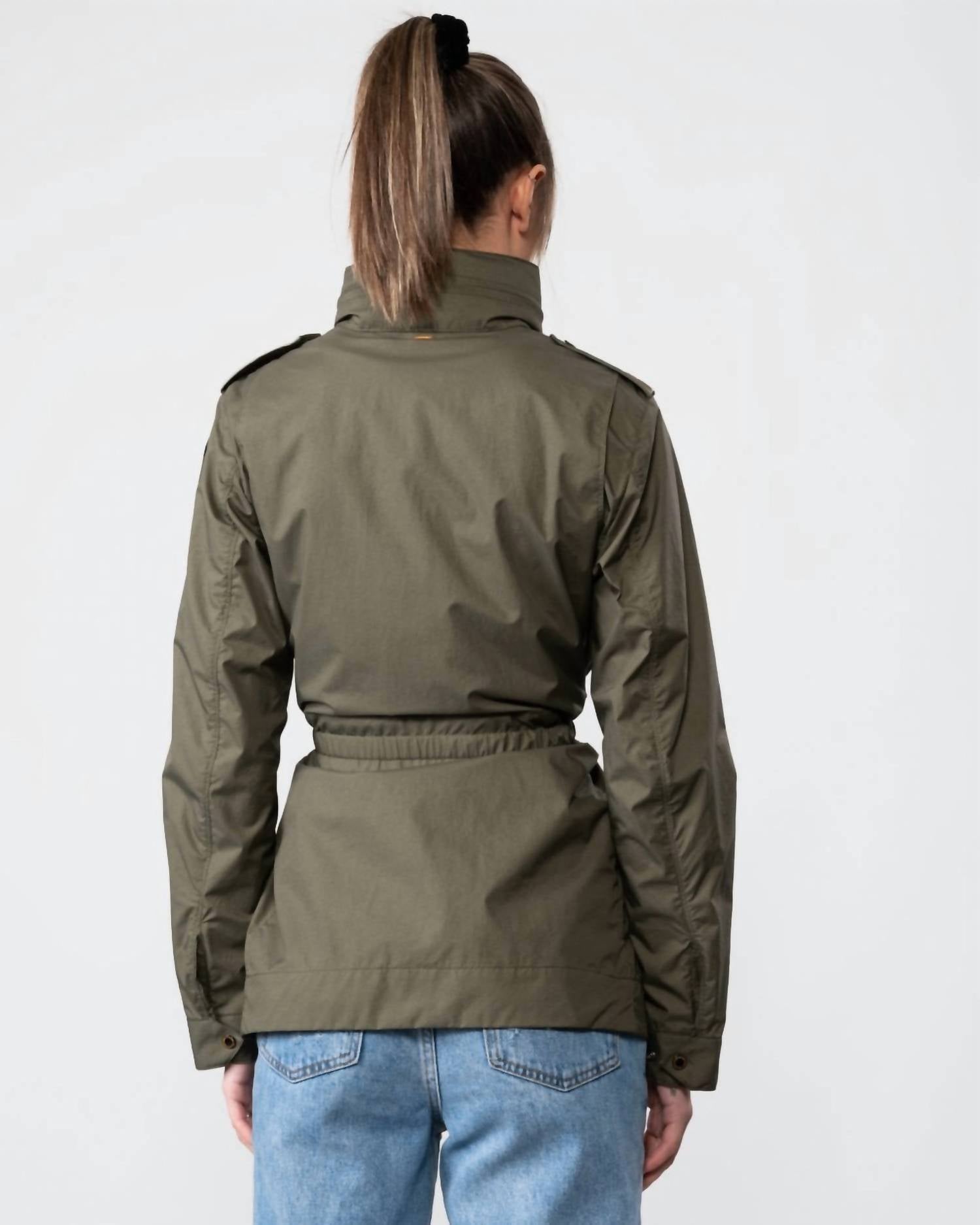 PARAJUMPERS Dulcie Windbreaker Jacket in fisherman - women's jacket - detail view