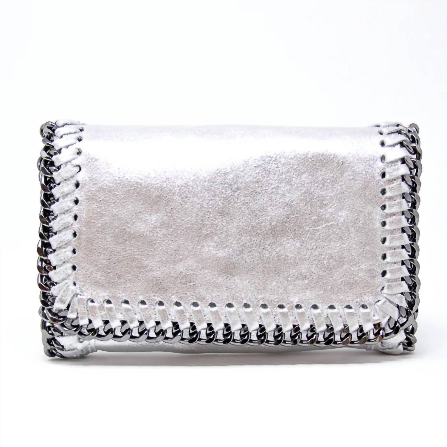 German Fuentes Eliza Clutch in silver - women's bag