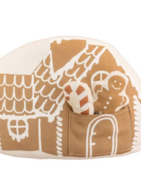 IMANI COLLECTIVE Gingerbread house pillow in beige - item - detail view