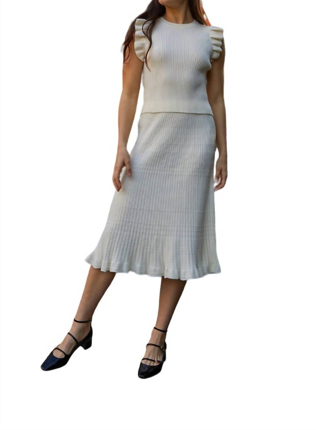 Lucy Paris - Gene Knit Midi Skirt