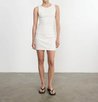 Enza Costa Supima Knit Easy Tank in white - women's tank top