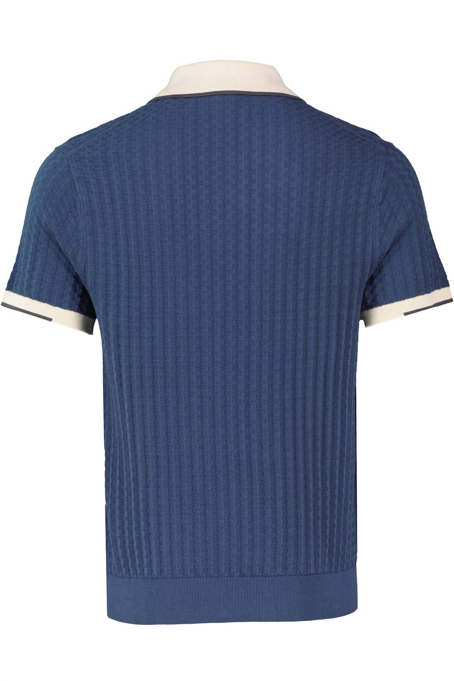 Paul Smith Short Sleeve Knit Polo in indigo - men's shirt - alternate view