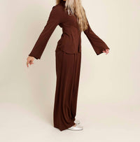 Elan - Espresso Wide Leg Pants