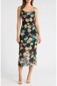 Steve Madden - Giselly Ditsy Floral Mesh Midi Dress