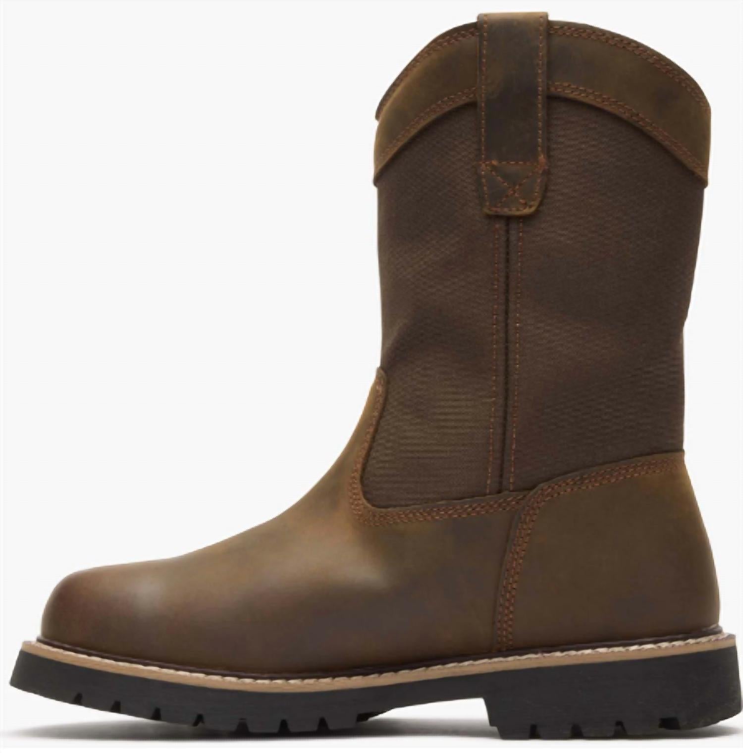 Georgia Boot Men's Core 37 WP Steel Shank Work Boot in brown - men's boots - detail view