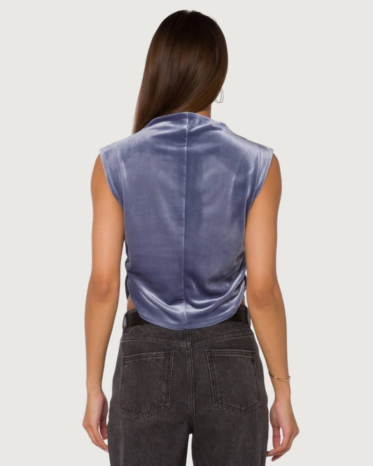 Velvet Heart - Lavali Velvet Sleeveless Mock Neck Top
