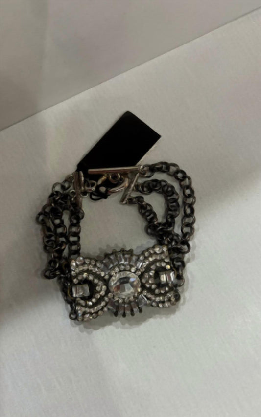 Lost & Found - Embellished Black Chain Bracelet