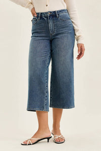 Judy Blue - High Waisted Dottie Wide Crop Jeans