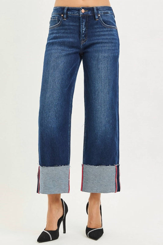 Risen - Tummy Control Cuffed Jeans