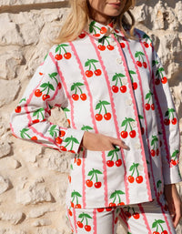 Pink City Prints - Romy Button Front Jacket