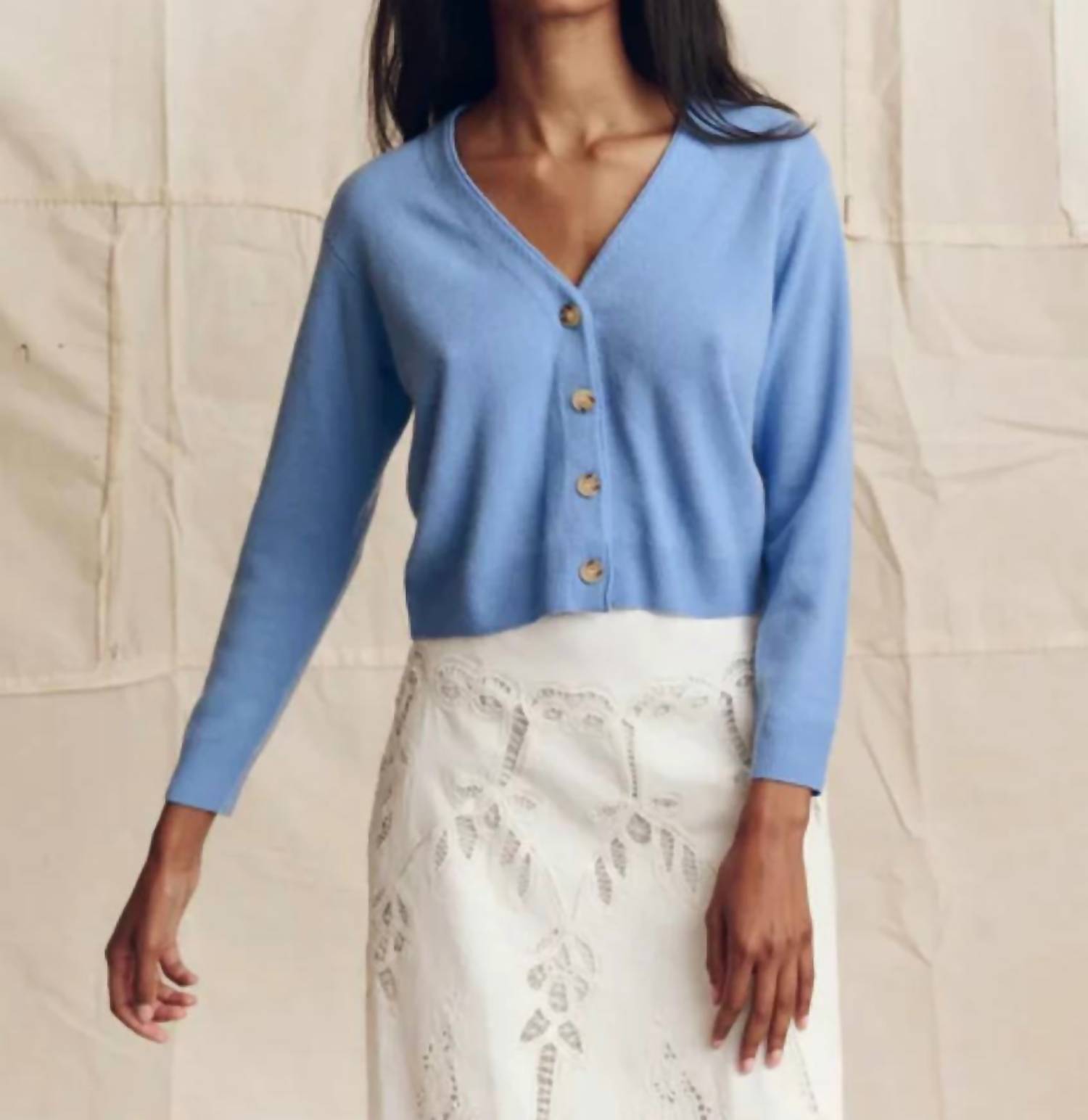 The Great. - Tiny V-neck Cardigan