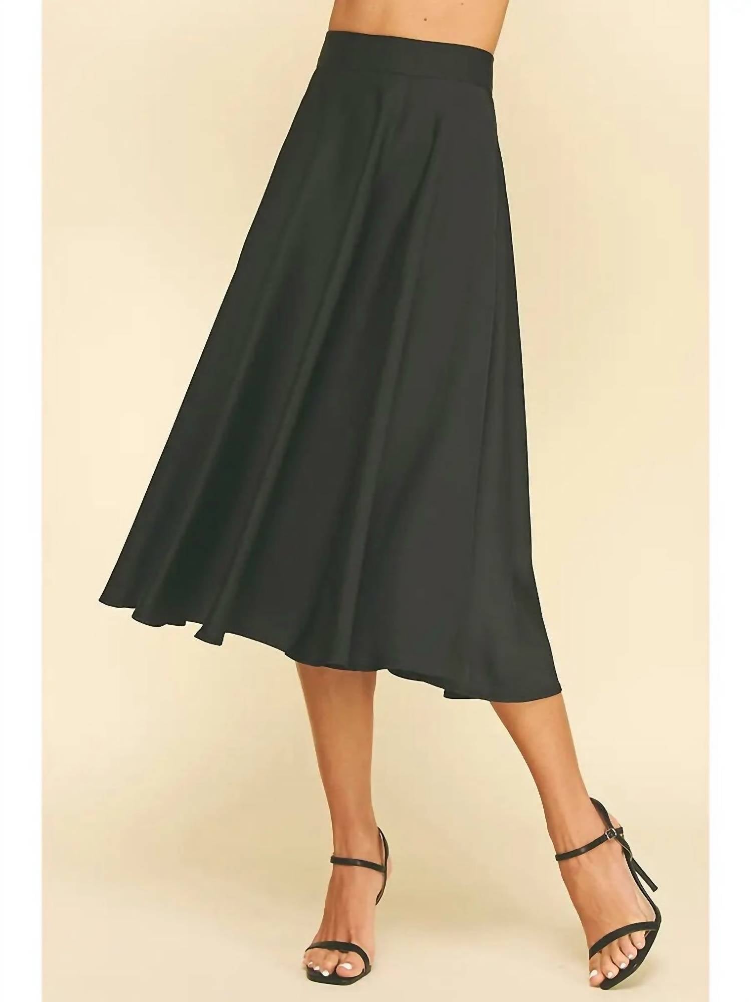 Pinch - Silky Midi Skirt