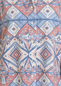 Rock & Roll Denim Aztec Knit Overshirt in blue - women's shirt - view 4