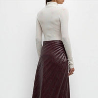 A.L.C. Jo Cotton-blend Turtleneck Top in white - women's turtleneck - alternate view