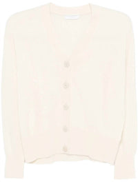MAJESTIC FILATURES Women’s Cashmere Gilet Cardigan in ivory milk - women's cardigan - view 5