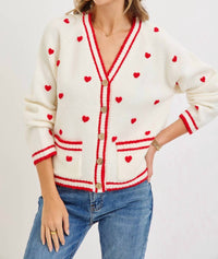 Sweet Lovely By Jen - SWEET VALENTINE HEART CARDIGAN