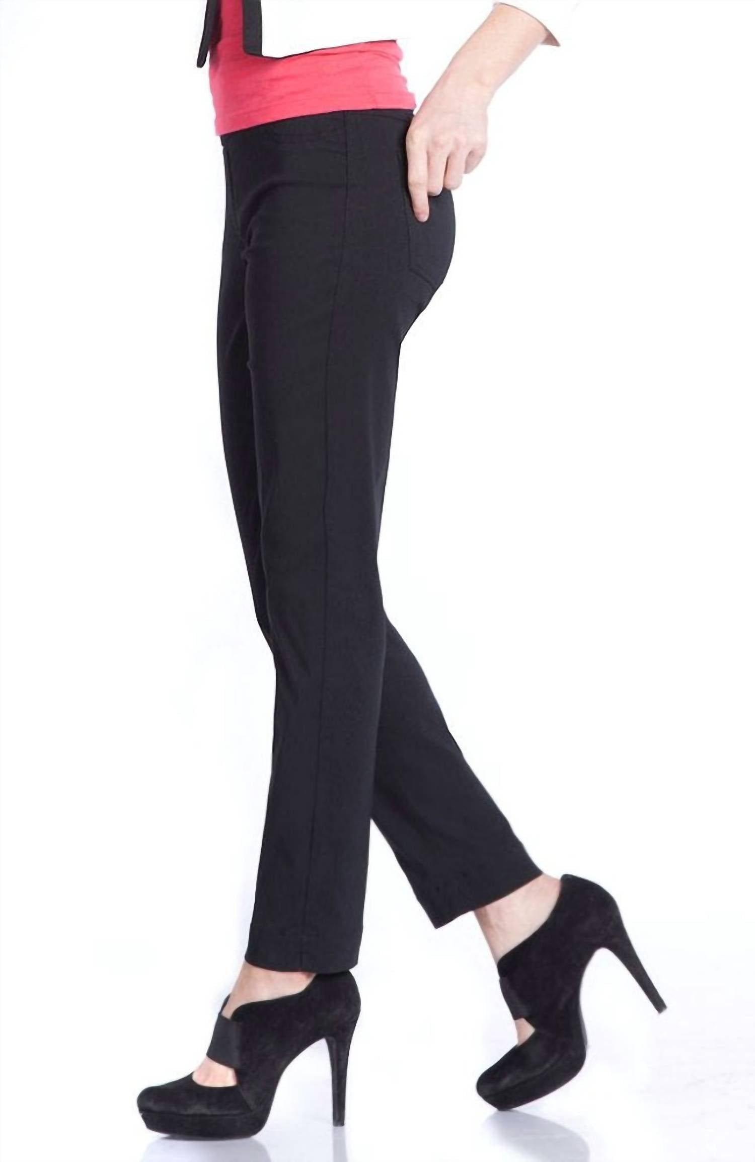 Slimsation By Multiples - Faux Pocket Ankle Pants