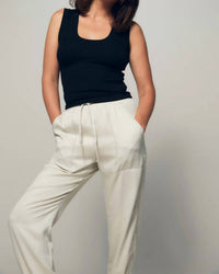 Lna - Deep U Ribbed Tank Top