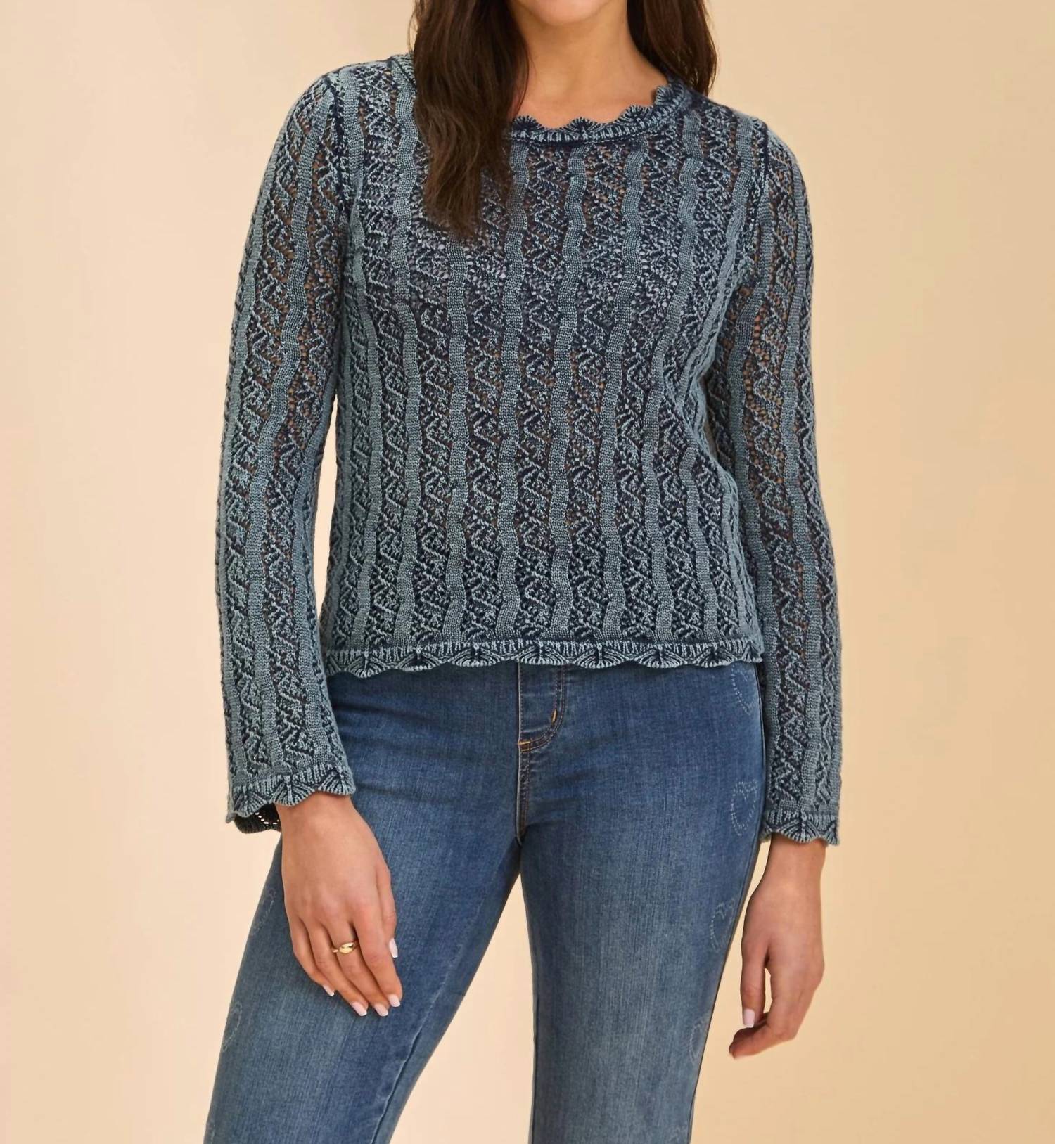 Fdj - Long Sleeve Garment Dye Sweater