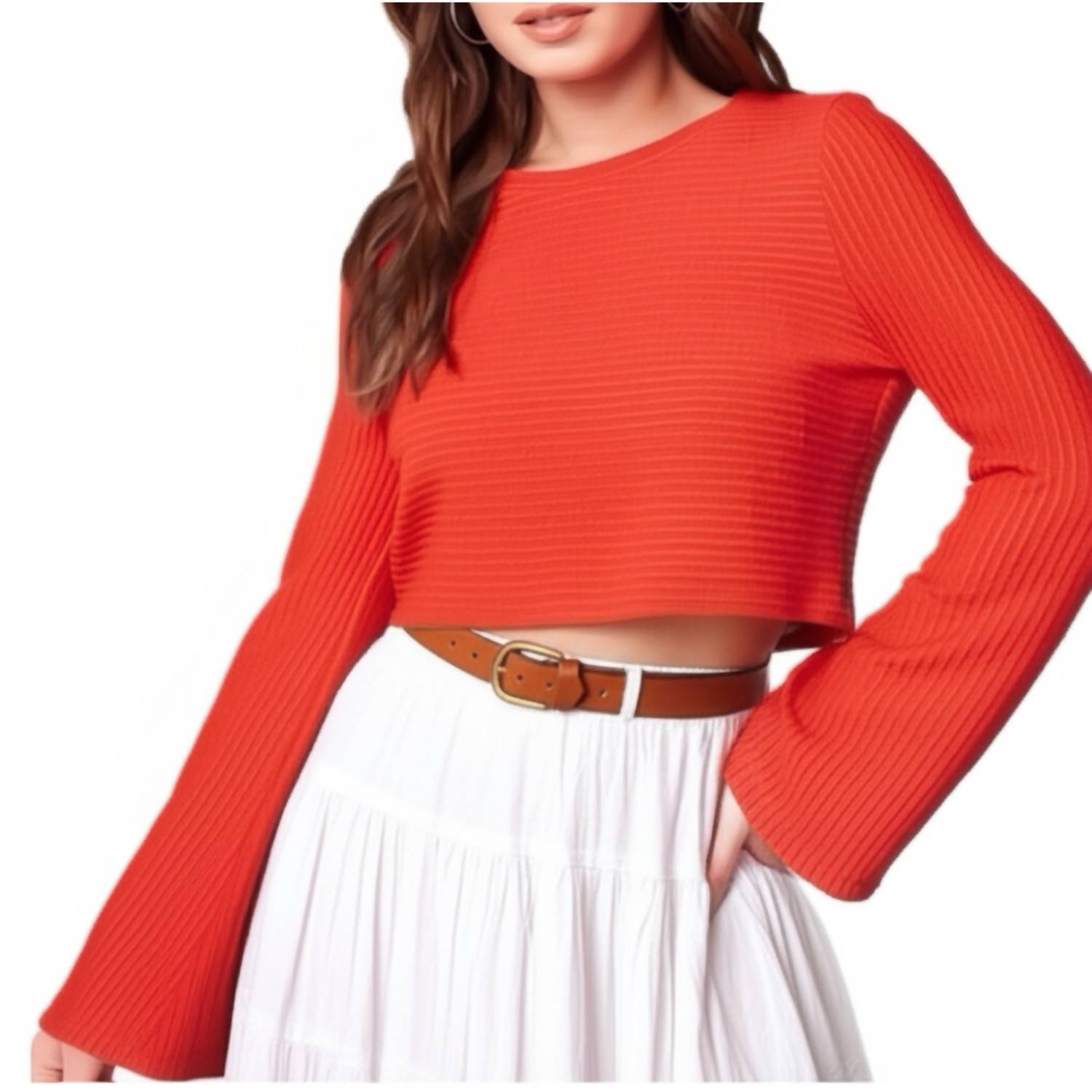 Band Of Gypsies - Alize Long Sleeve Cropped Top
