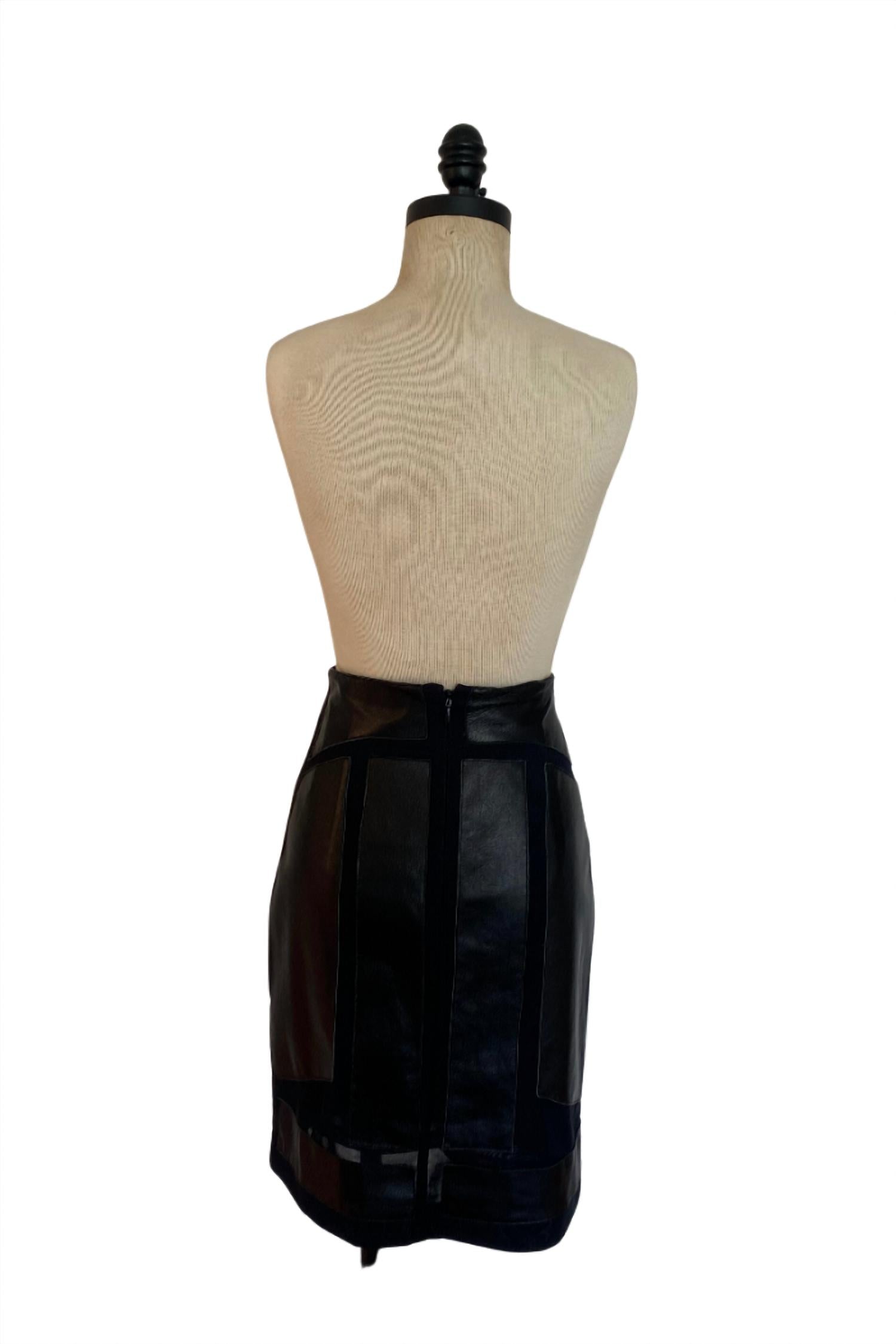 Nicole Miller - Women's Leather Skirt